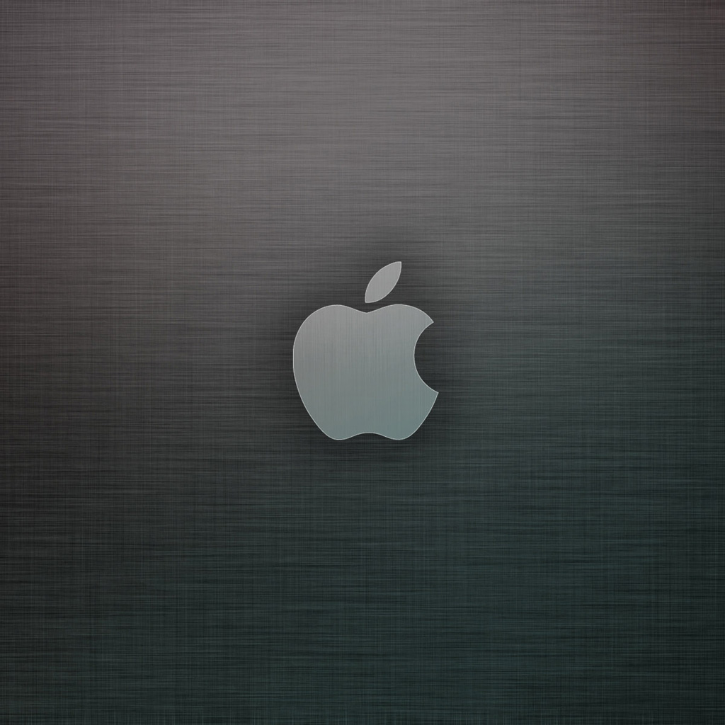 Металлический логотип Apple - обои для iPad