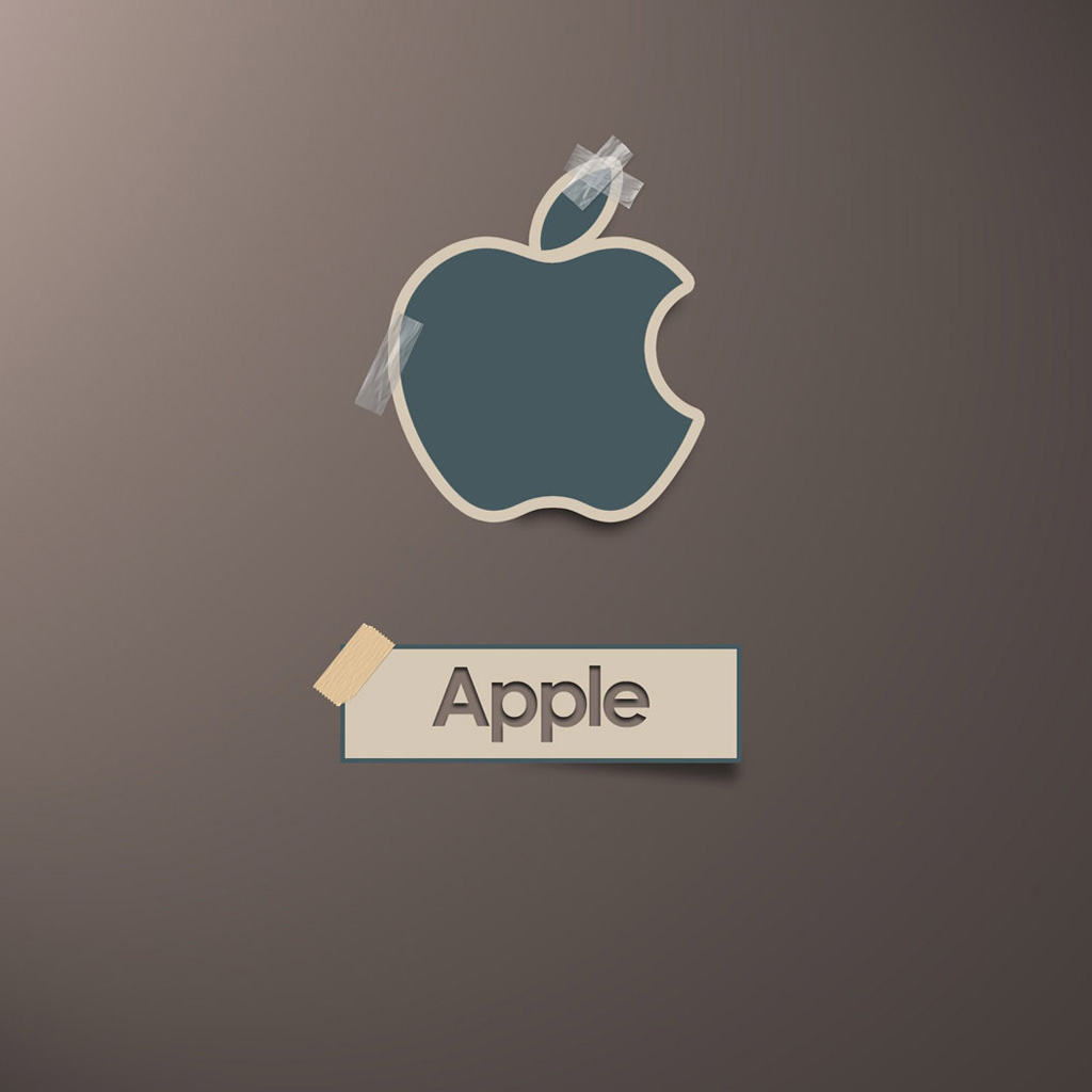 Лого и надпись Apple - обои для iPad